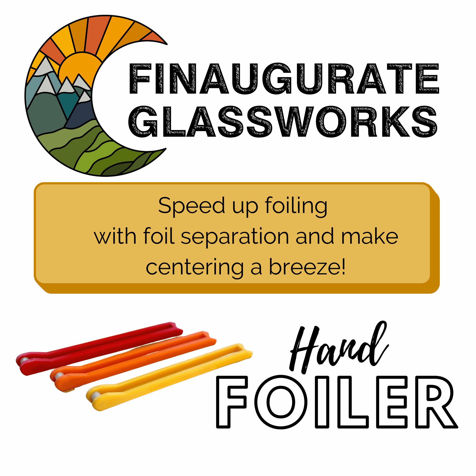 63c48e959eff8c60ee97b1a761c7a9bdd111e0a8.png Hand foiler 7/32 for stained glass copper foiling tool" - Image 1