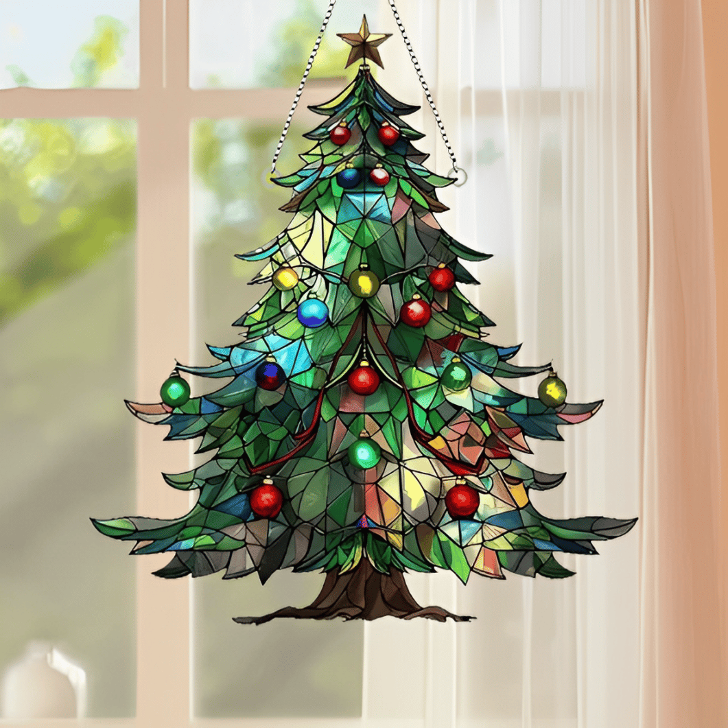 68f89b899bc3f013ef7be3cb036405d7829b4598.png 🎄🌈Christmas Tree Sun Catcher(2D Acrylic) - Image 1