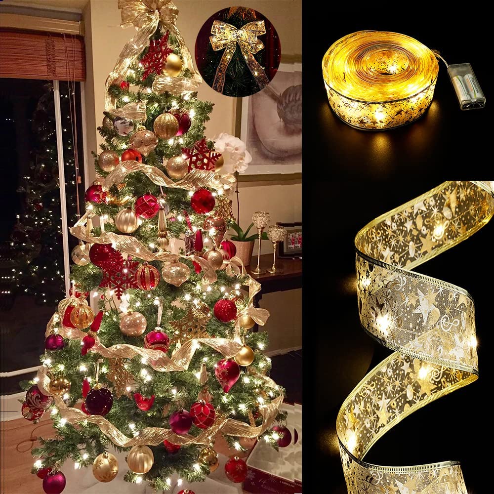 94745eb2c9758a91479503813d5c0aed231353fe7939b780b0add4b9bfebe88e.jpeg 💥Christmas Ribbon Fairy Lights - Image 1