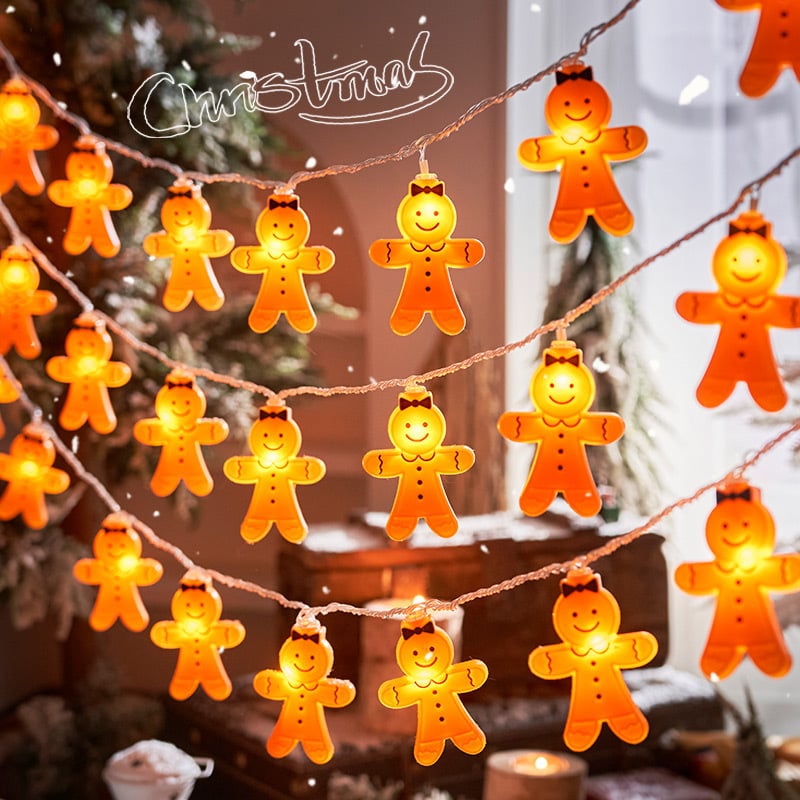 b3908ba37ae74197d381df637ec3da55e95d7389.jpeg Gingerbread Man String Lights🌟Holiday Atmosphere Gifts🎁Christmas LED Lights - Image 1