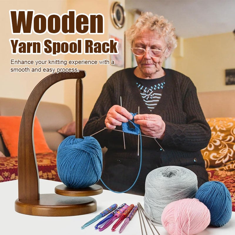 f81e0d36eefed412a9907d55a10b97b53dc2d6d1.jpeg Wooden Yarn Spool Rack - Image 1